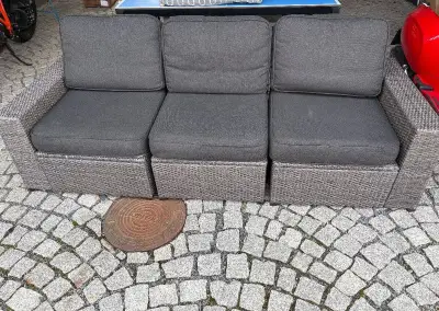 Zahradní pohovka IKEA - umělý ratan antracit