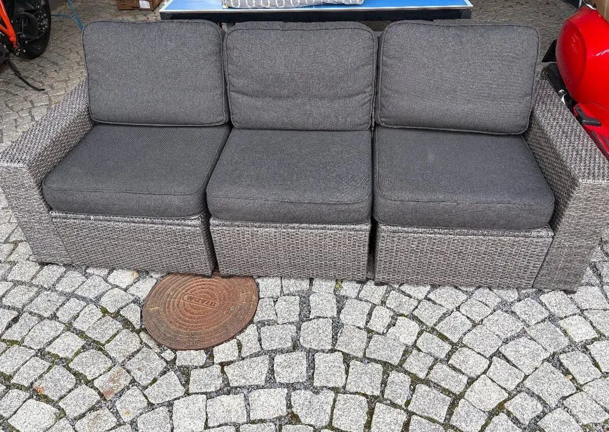 Zahradní pohovka IKEA - umělý ratan antracit