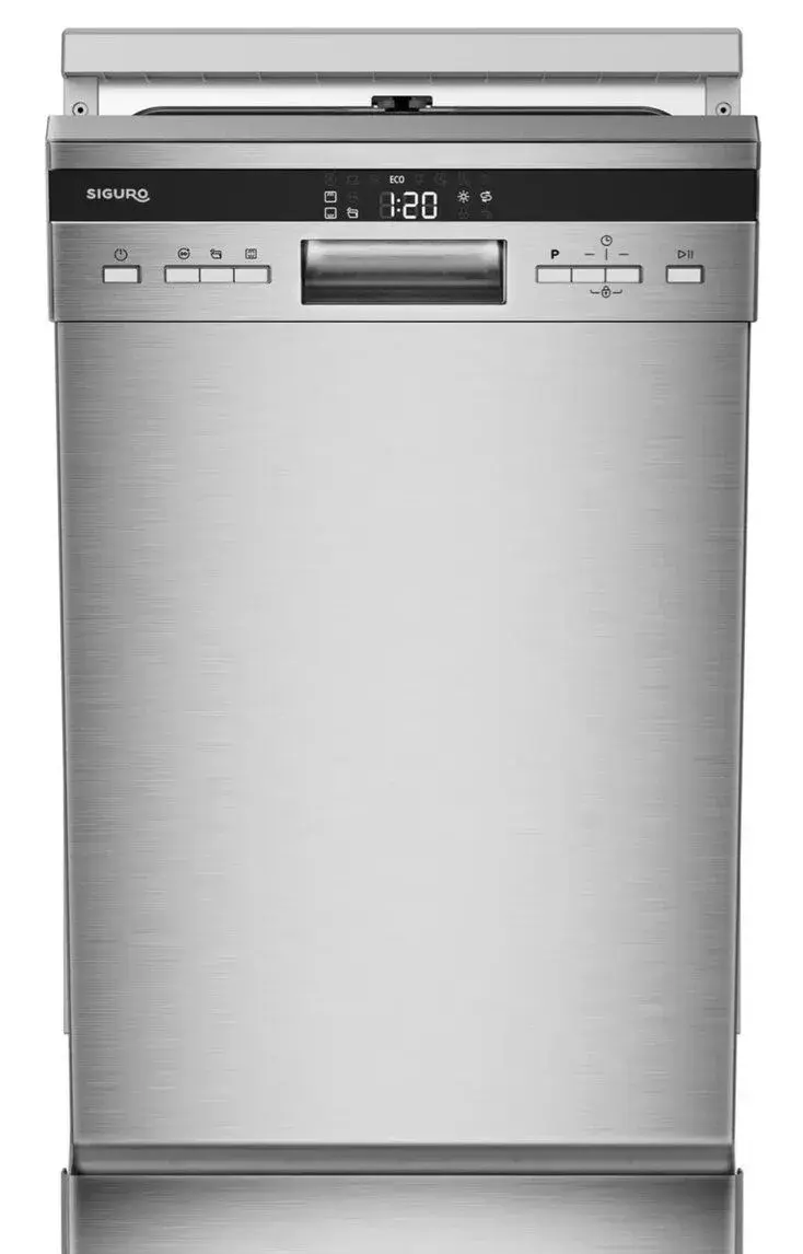 Myčku SIGURO DW-F453S Efficlean, šířka 45cm, stříbrná