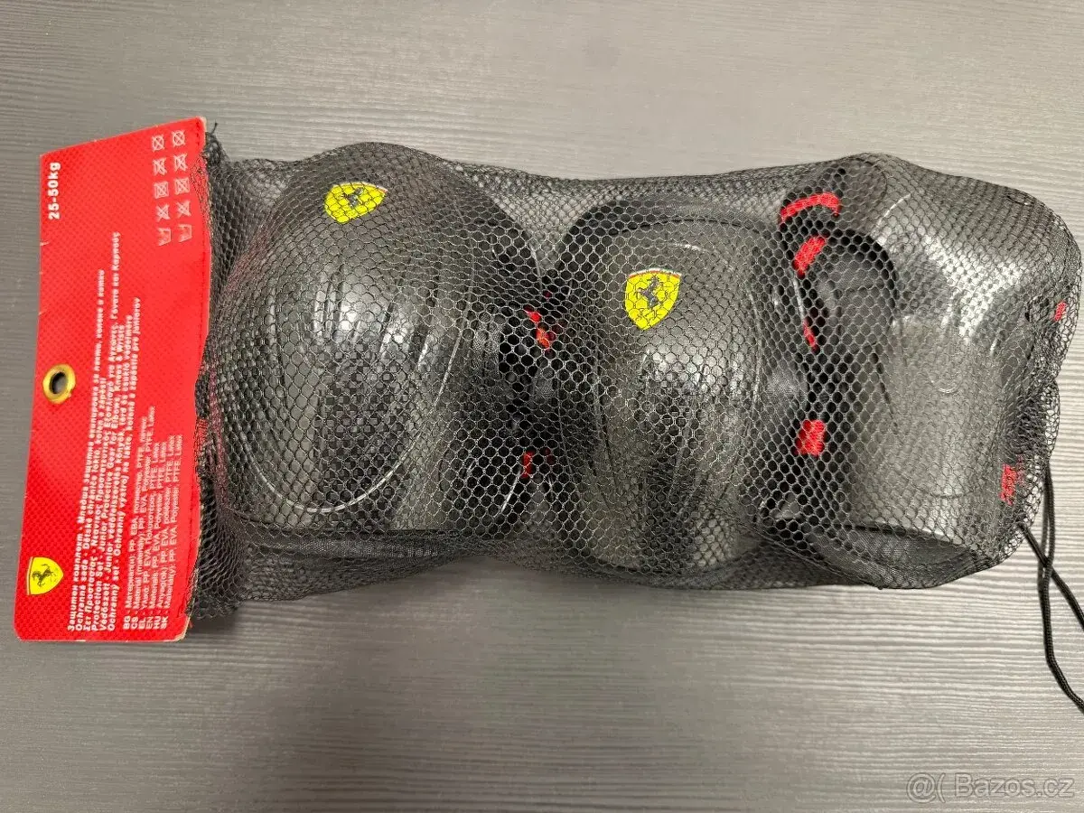 Ferrari chrániče (kolena, lokty, zápěstí) – nové, nepoužité