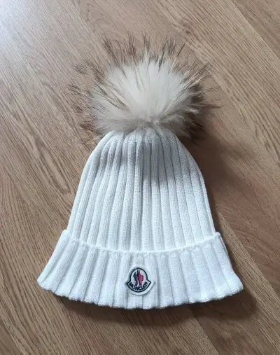 Moncler beanie hat with pom pom