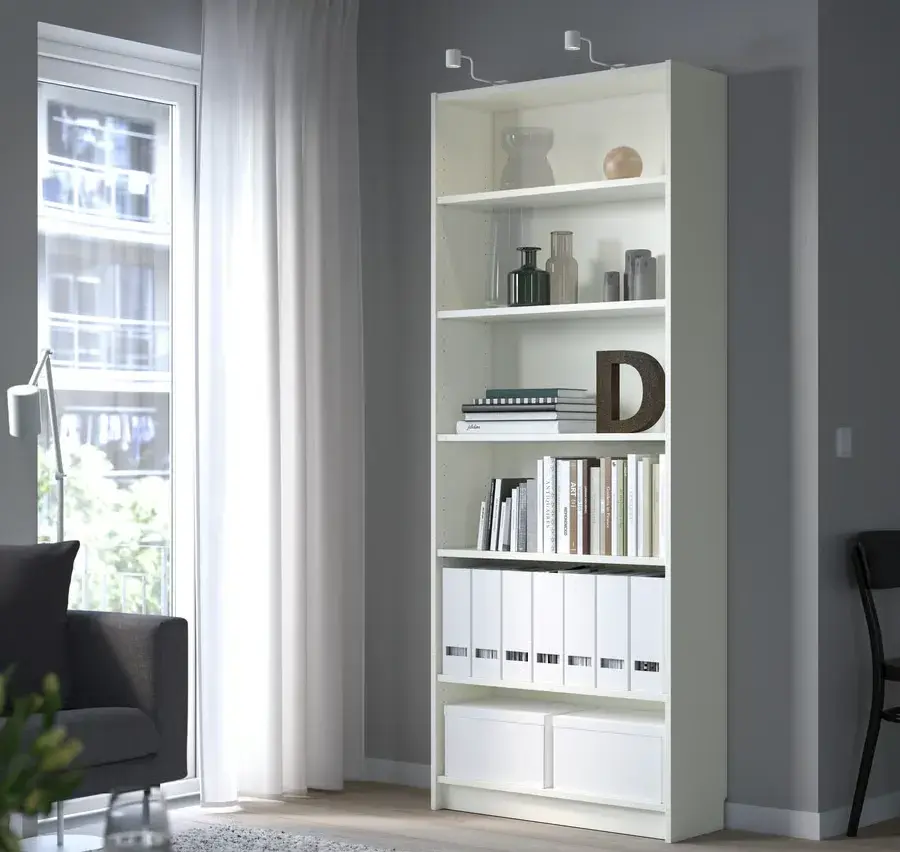 IKEA BILLY Knihovna, bílá, 80x28x202 cm