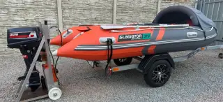 Člun gladiator + motor 5hp