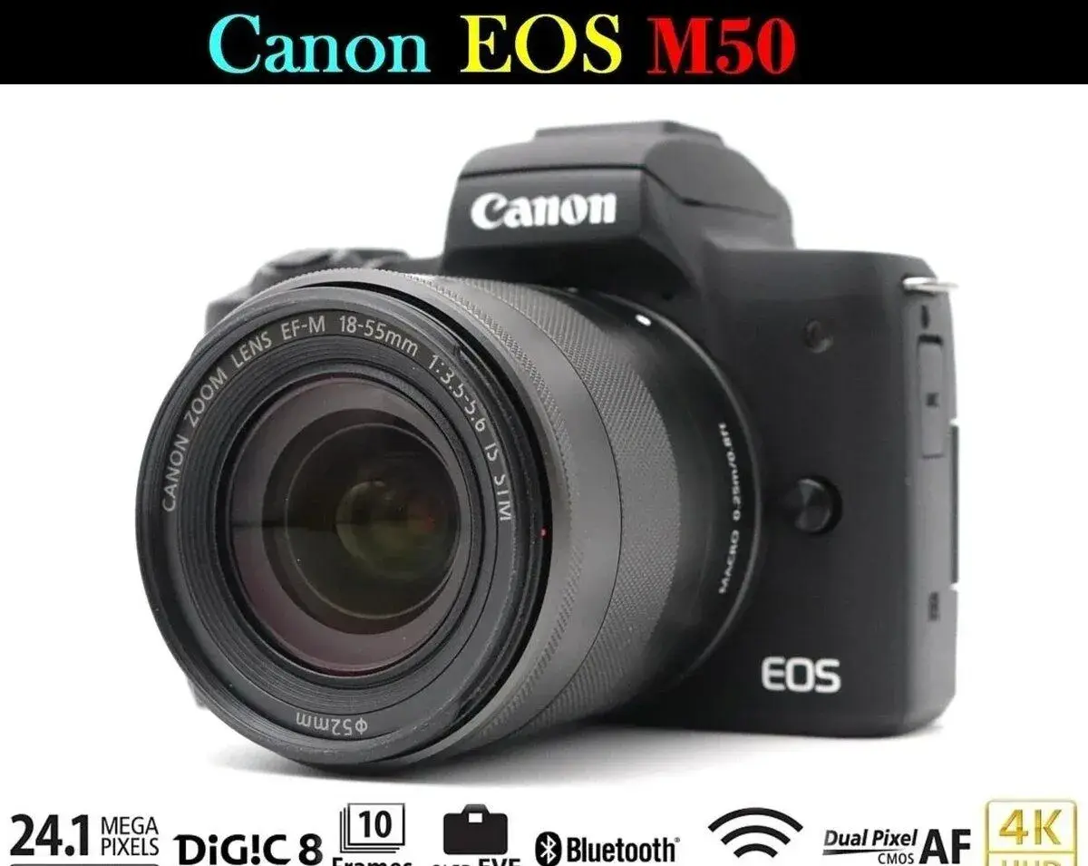 Canon EOS M50+18-55mm Full HDVWIFI/NFC 6000 Exp