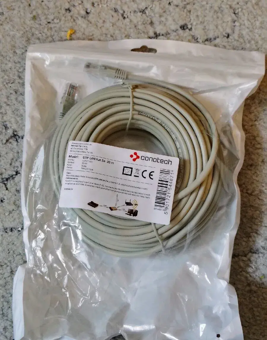Kabel UTP LAN kat. 5, 20m