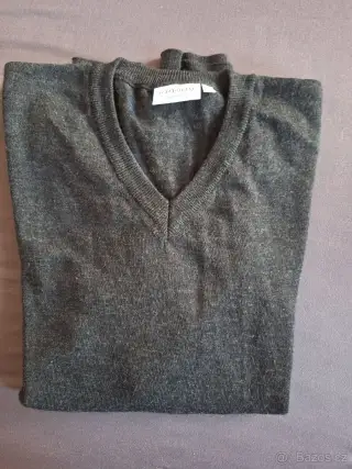 Pánský tmavěšedý svetr XXL