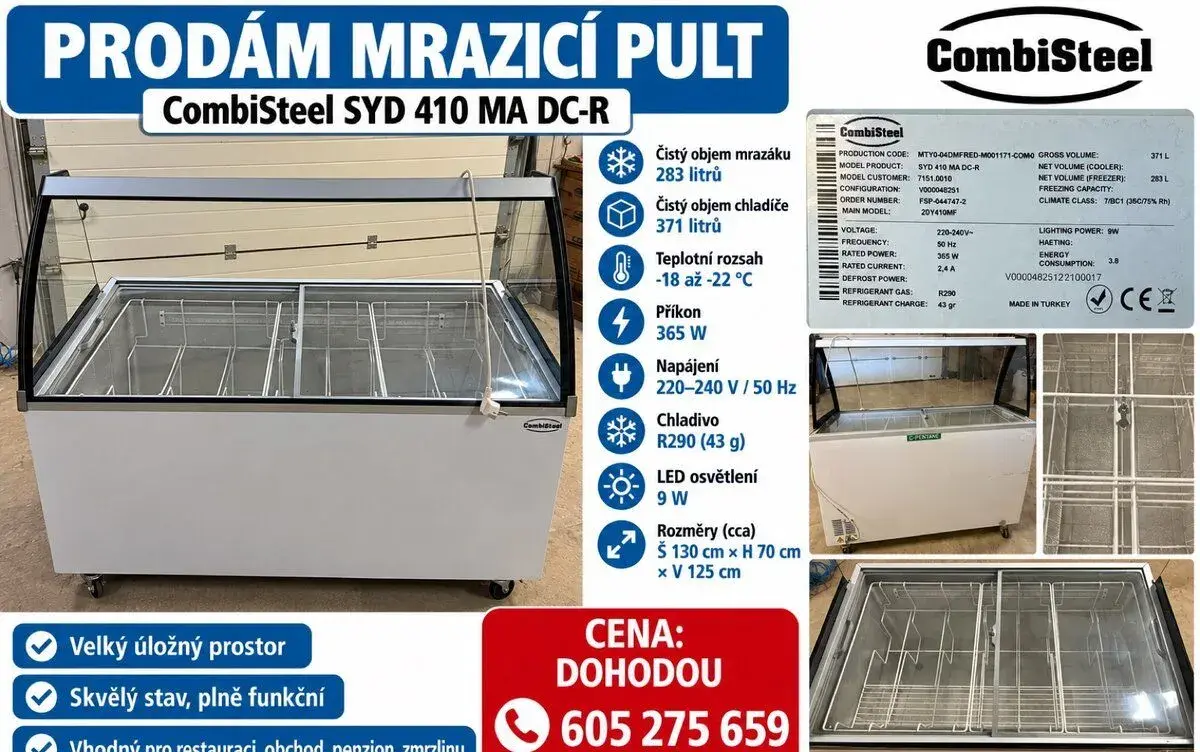 Mrazící pult na zmrzlinu