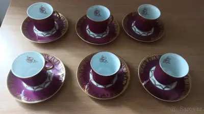 Sadu hrníčků na kávu - porcelánka Stružná (Kysibl)