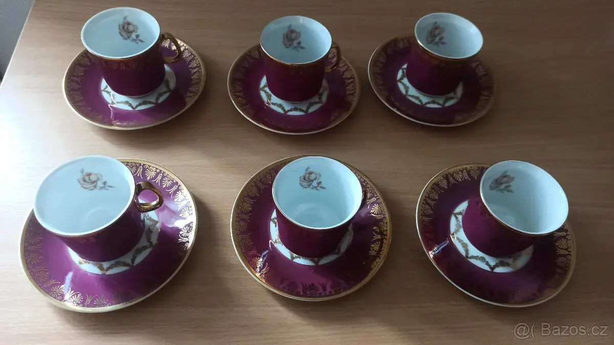 Sadu hrníčků na kávu - porcelánka Stružná (Kysibl)