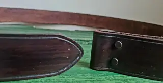 Pásek, opasek, kožený - ruční česká práce - nový, nepoužitý