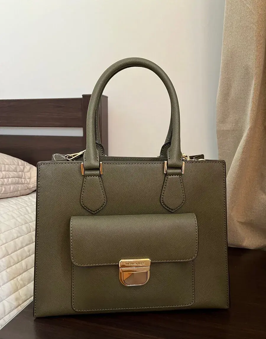Nová kožená kabelka Michael Kors Saffiano khaki