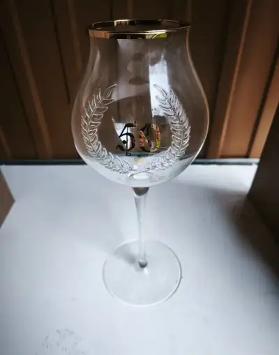 Obří dárková číše / sklenice k 50. narozeninám – retro, 35 c