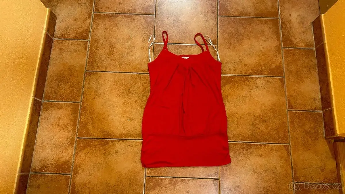 Dámský červený balonový top / mini šaty Bodyflirt vel. XS (3