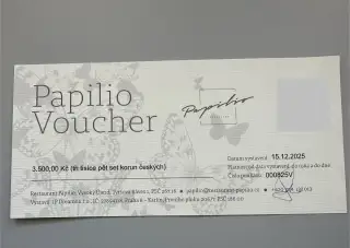 Poukaz do restaurace Papilio