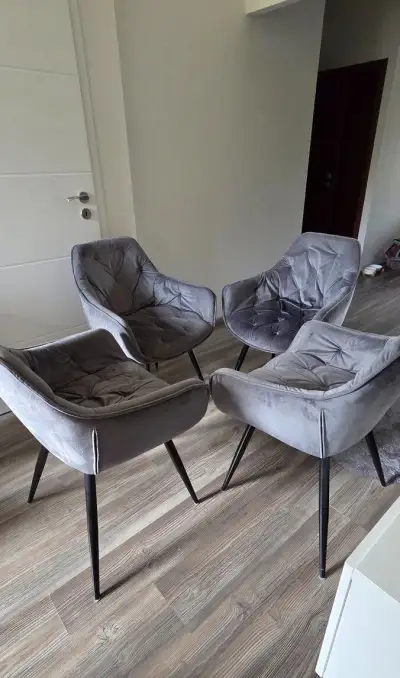 Jídelní židle MONGU - šedá, 4 kusy