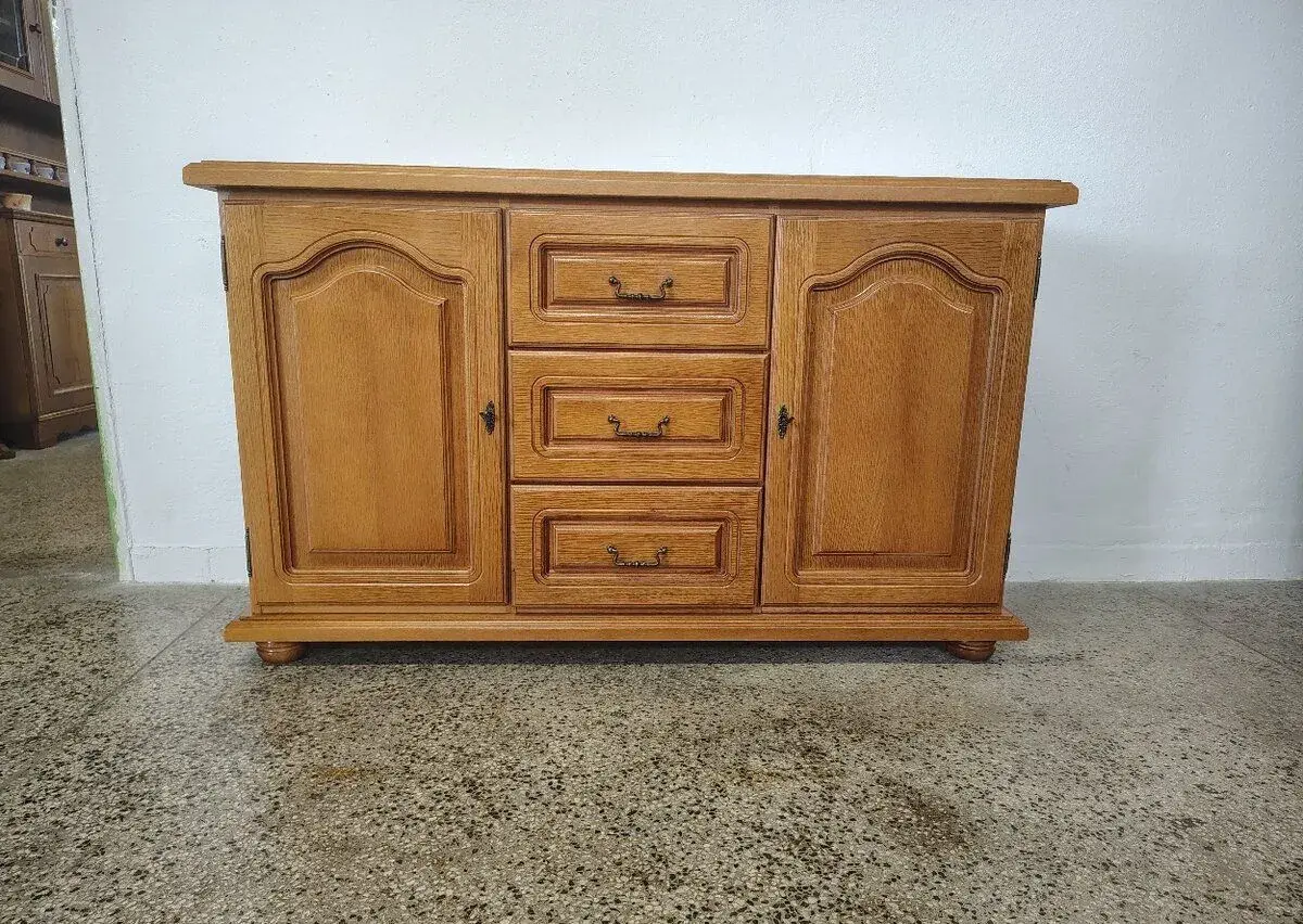 Rustikální komoda přírodní dub, perfektní stav