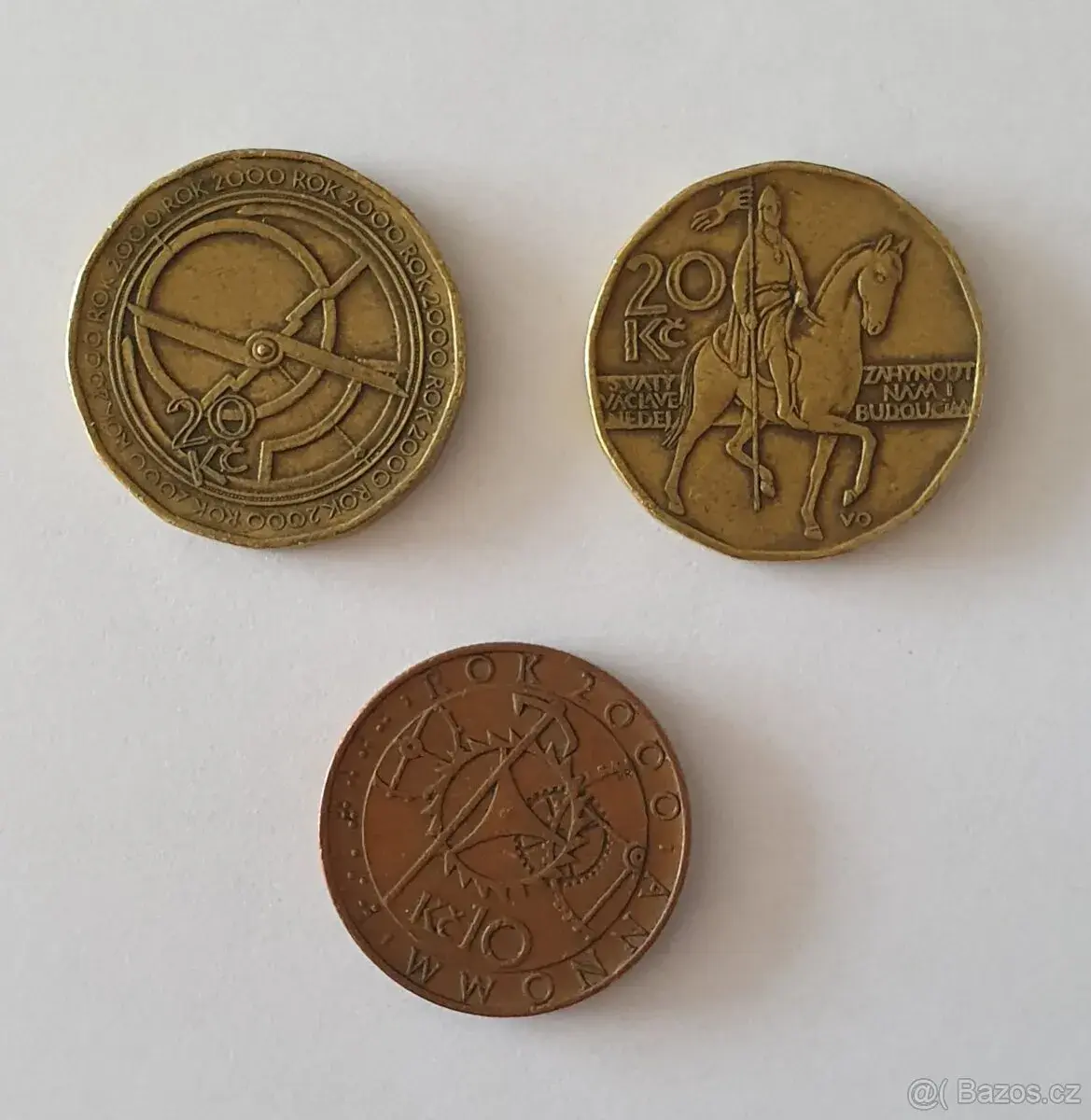 🪙 10Kč 2x 20Kč 2000 SADA MINCÍ ROK 2000 - MILENIUM