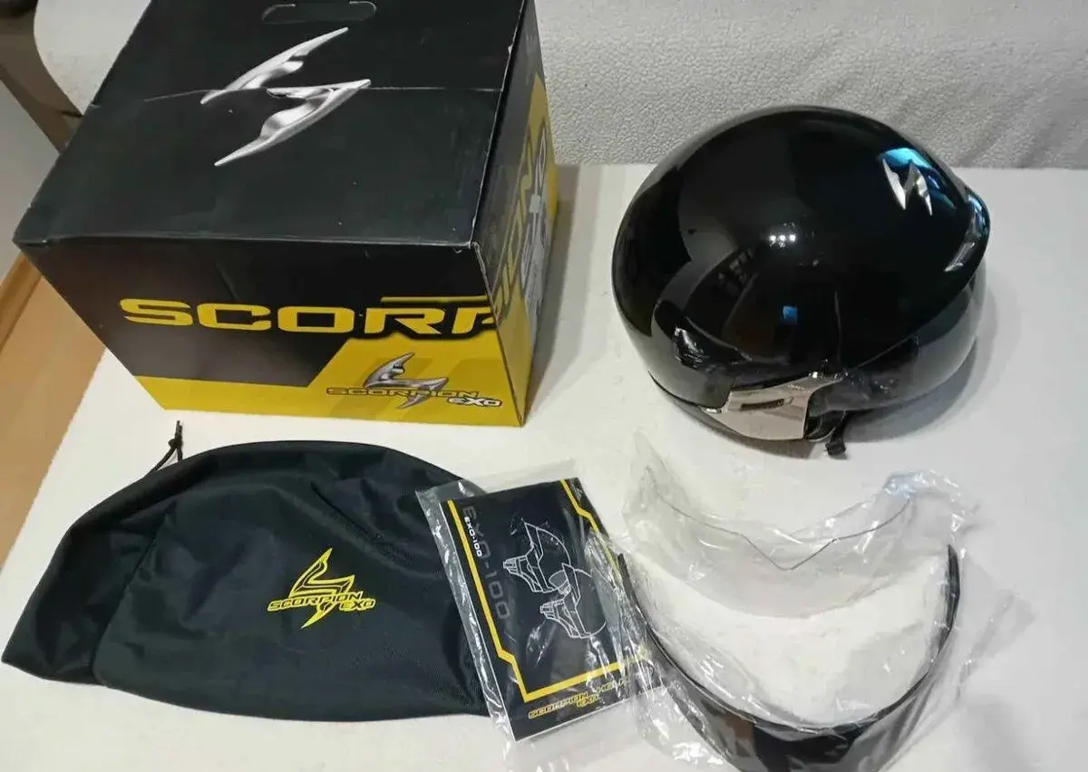 Moto přilba SCORPION EXO-100 PADOVA II černý lesk