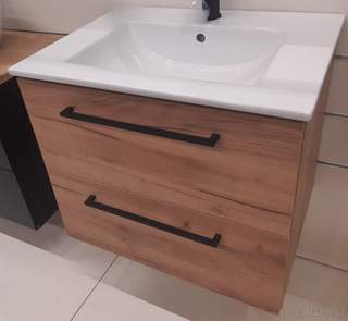 Koupelnová skříňka s umyvadlem 60 cm dub