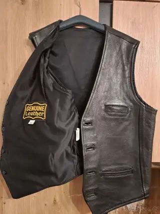 Kožená vesta vel. XL