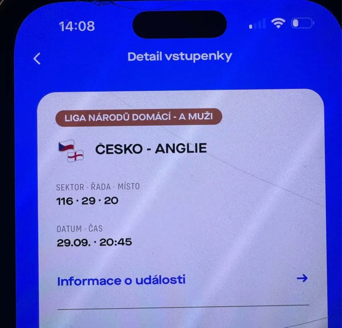 Česko vs Anglie
