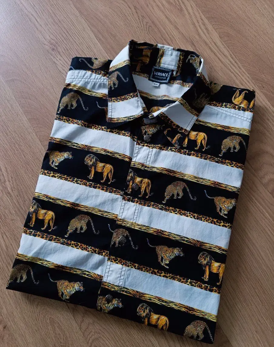 Košile Versace Vintage 90s Jungle Animal