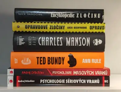 Kolekce 6 knih SÉRIOVÍ VRAZI, TED BUNDY, CHARLES MANSON