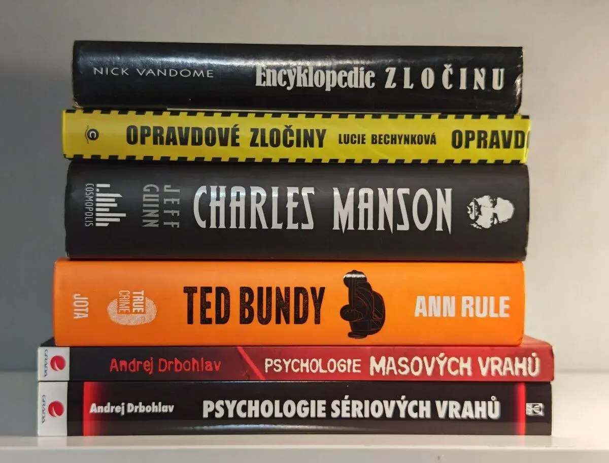Kolekce 6 knih SÉRIOVÍ VRAZI, TED BUNDY, CHARLES MANSON