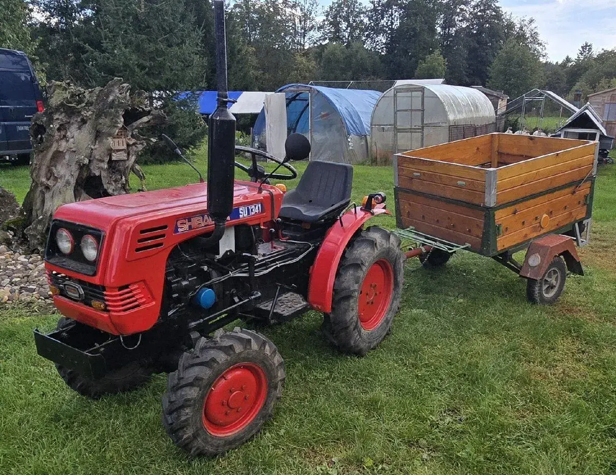 malotraktor Shibaura SU1341 + Vozík