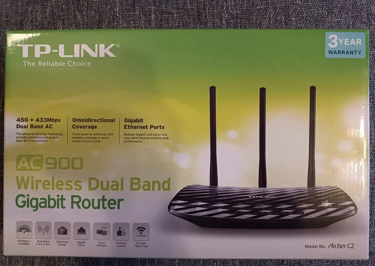 Gigabitový Dual-Band WiFi router TP-Link Archer C2 (AC900) –