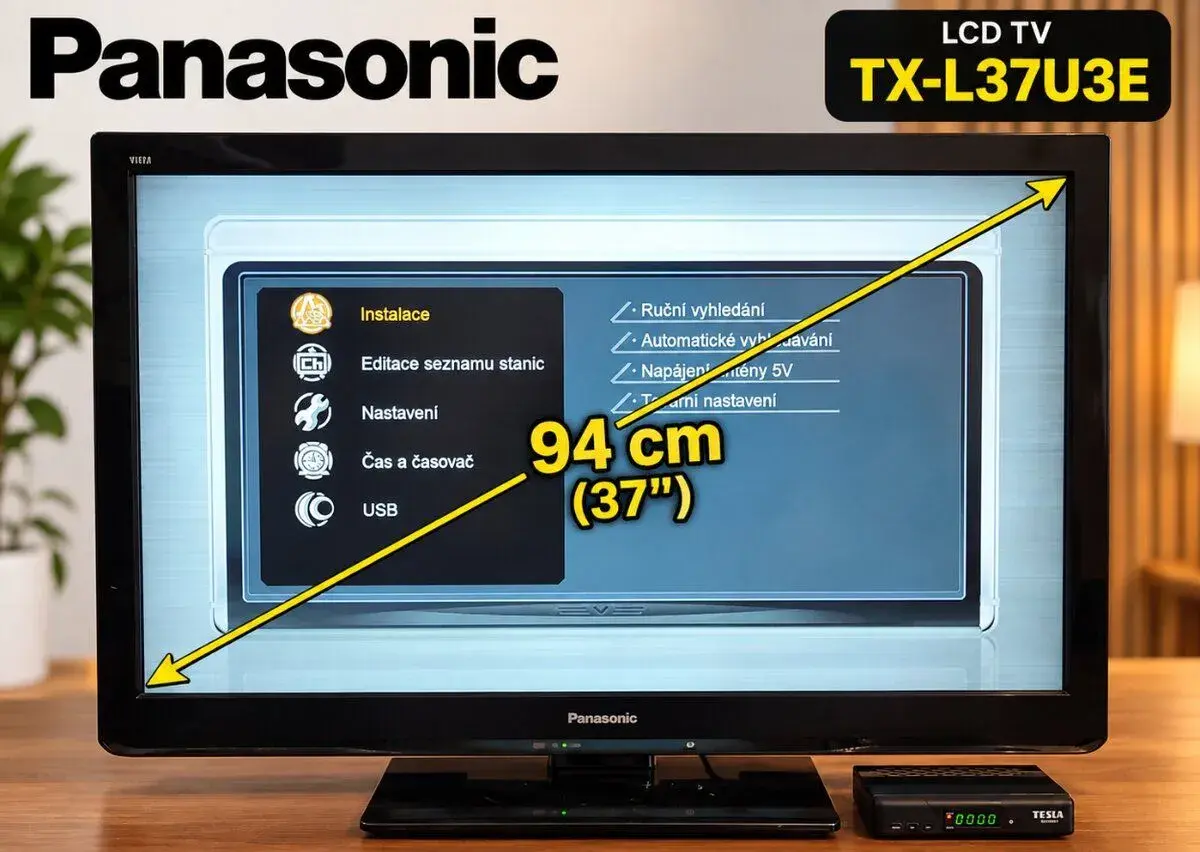 Panasonic TX-L37U3E – LCD TV 37" ( 94 cm ) + Settop box