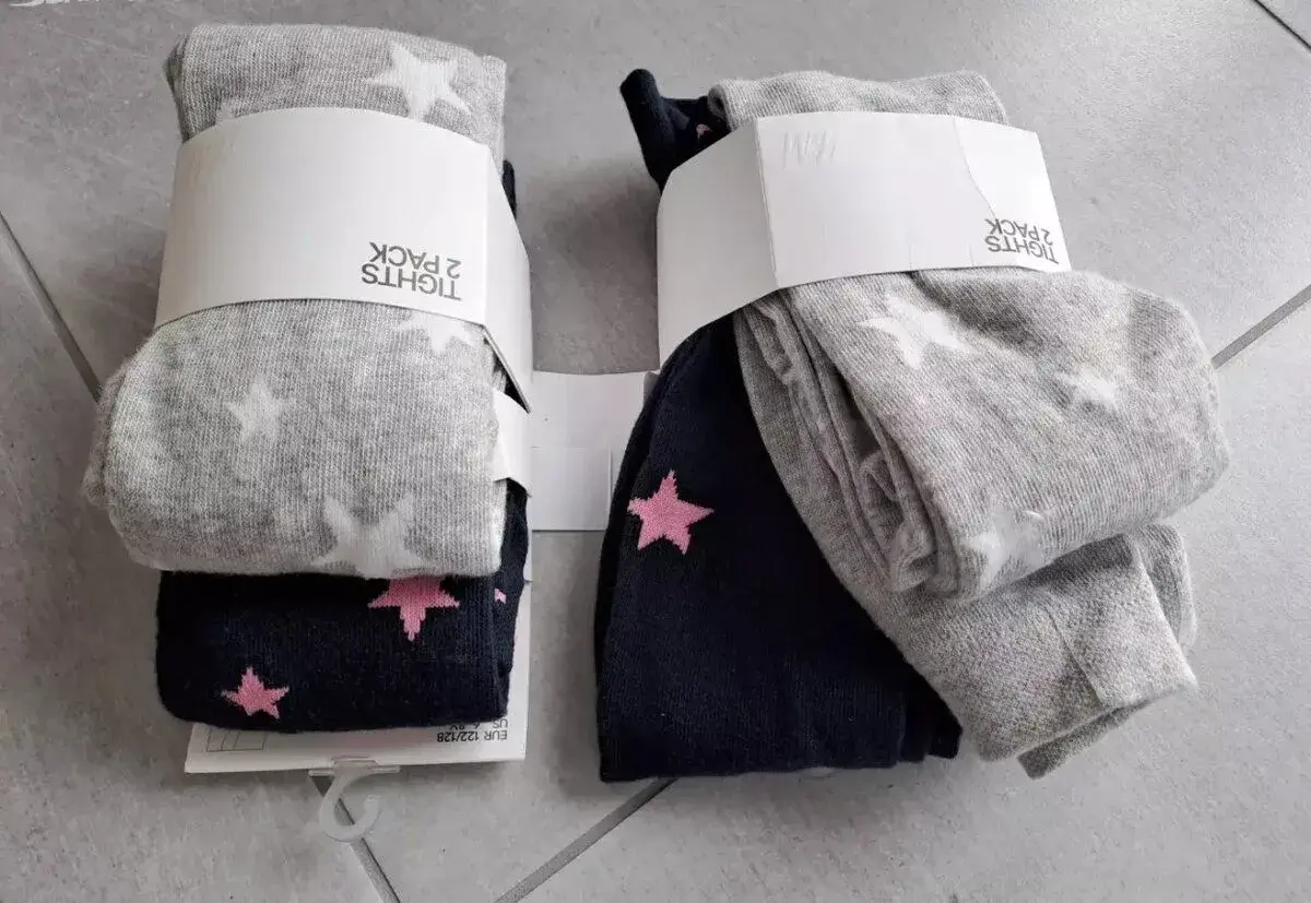 4 x nové punčocháče H&M, vel.122/128
