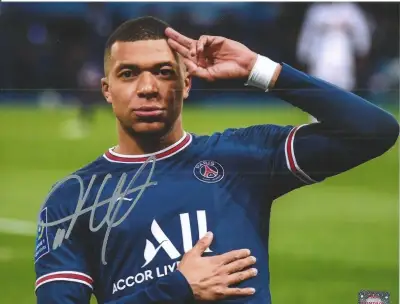 Kylian Mbappe - foto s podpisem + COA
