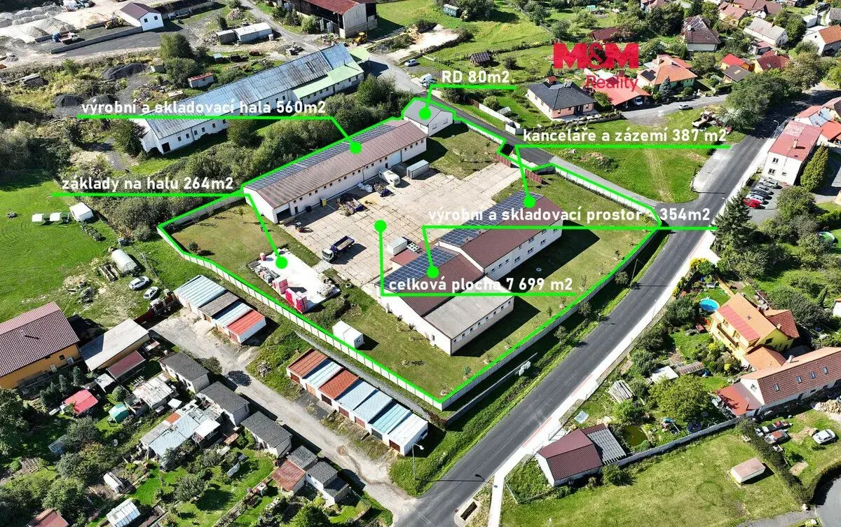 Prodej obchodního objektu, 1381 m², Zbraslavice