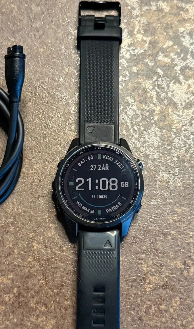 Garmin Fenix 7S Sapphire Solar – titan, multi-band GPS