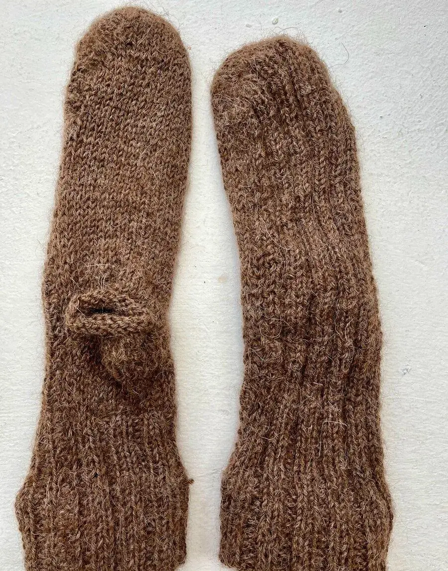 Ručně pletené alpaka ponožky rukavice 39/42 PC 45 Eur