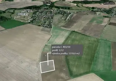 Pole 15 837 m², Podíl 8 % o výměře 1 320 m²