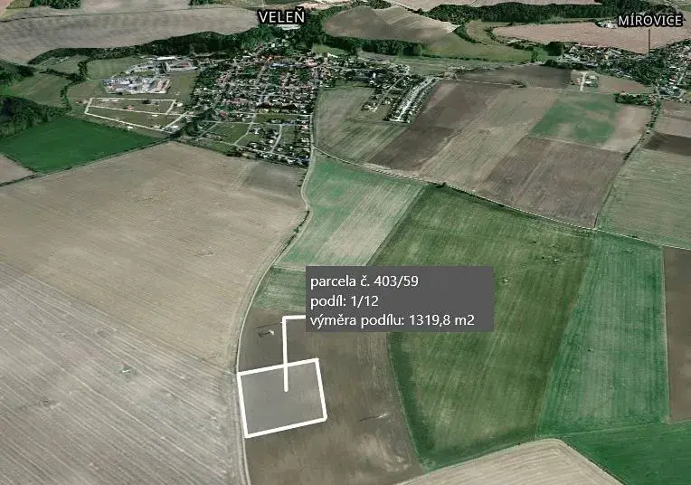 Pole 15 837 m², Podíl 8 % o výměře 1 320 m²