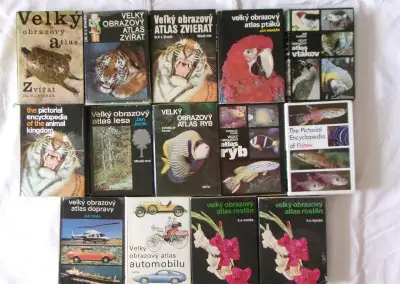 Velký obrazový atlas zvířat,ryb,ptáků,květin,lesa