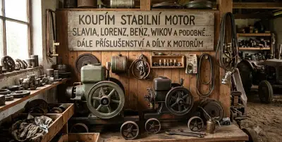 Stabilní motor Slavia Lorenz Wikov