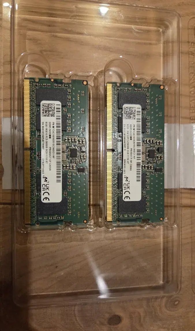 DDR5 5600MHz, 2x8GB, SO-DIMM