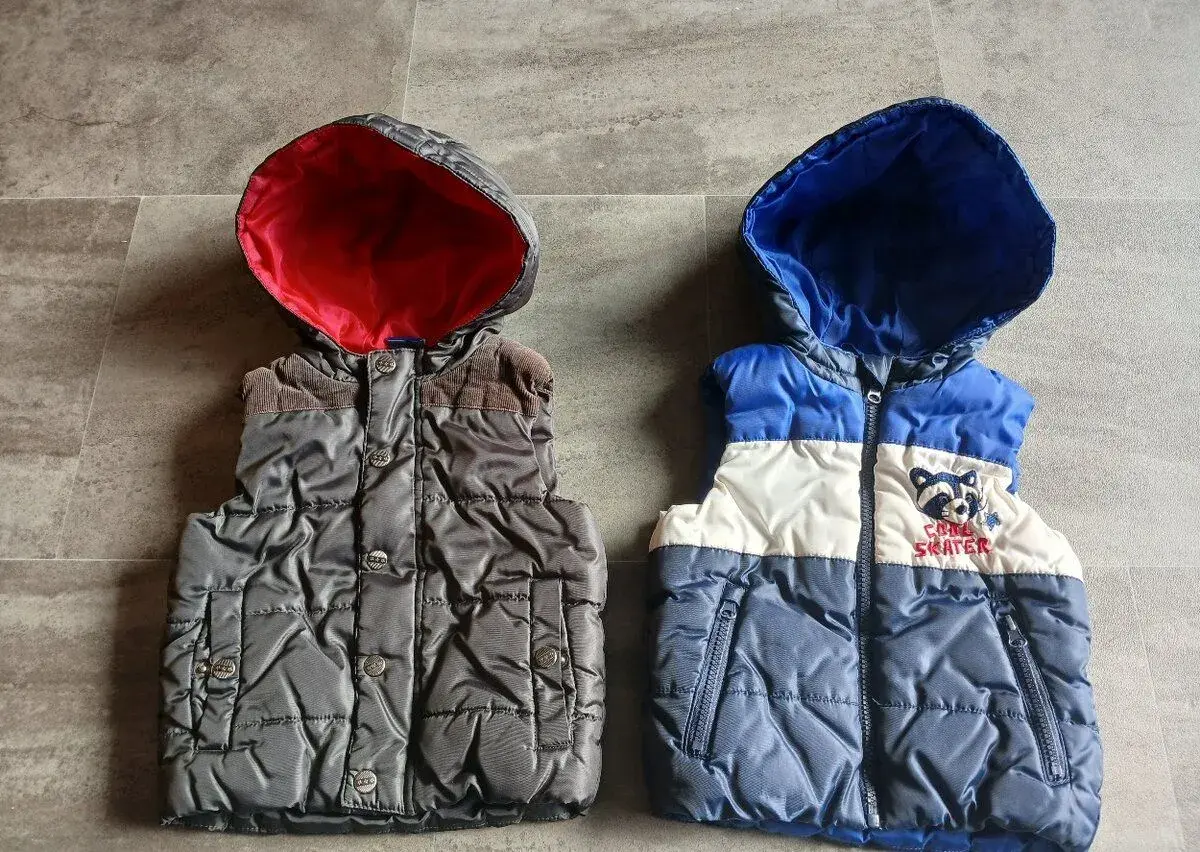 2x zateplená vesta vel. 86