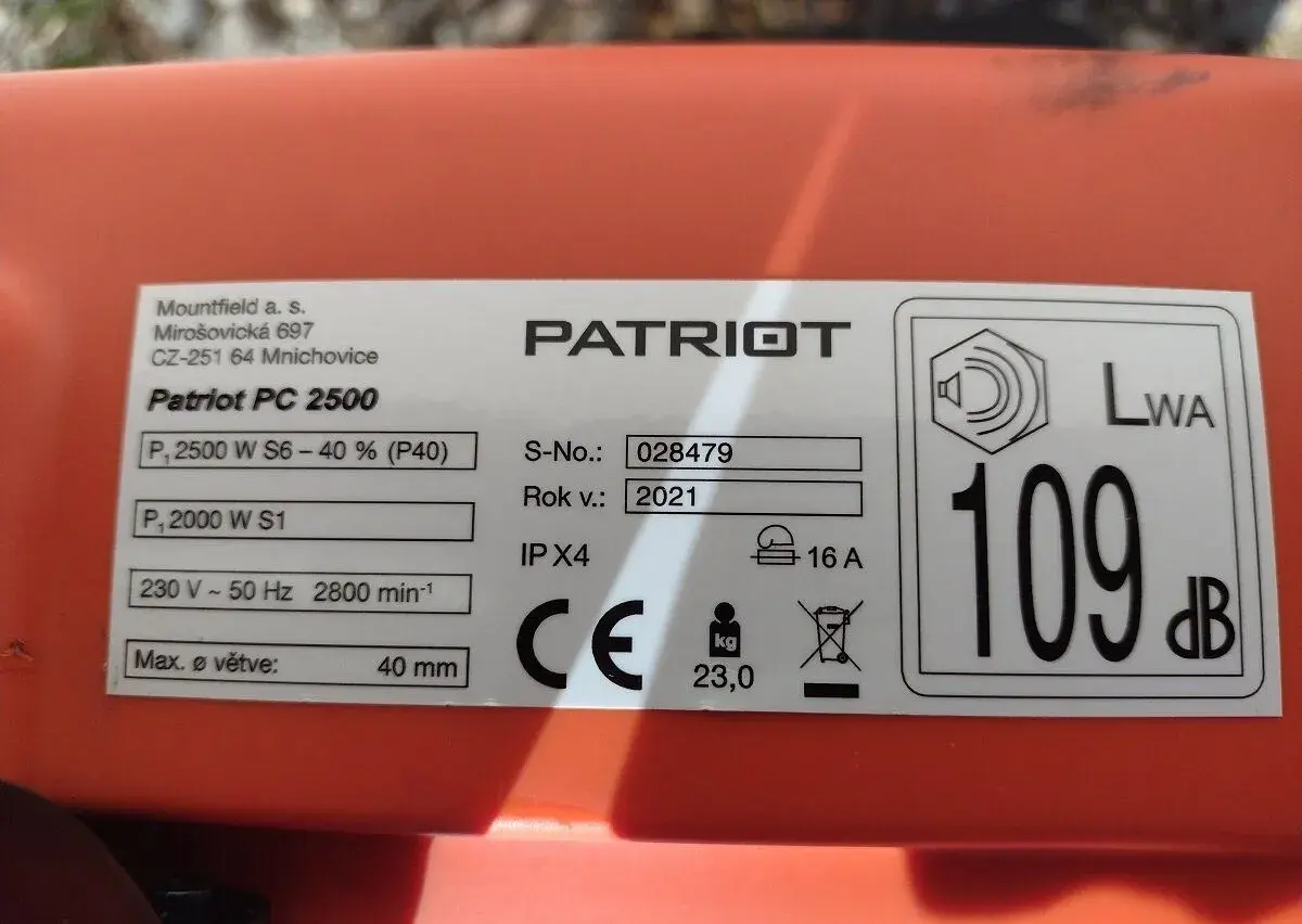 Drtič větví Patriot PC 2500