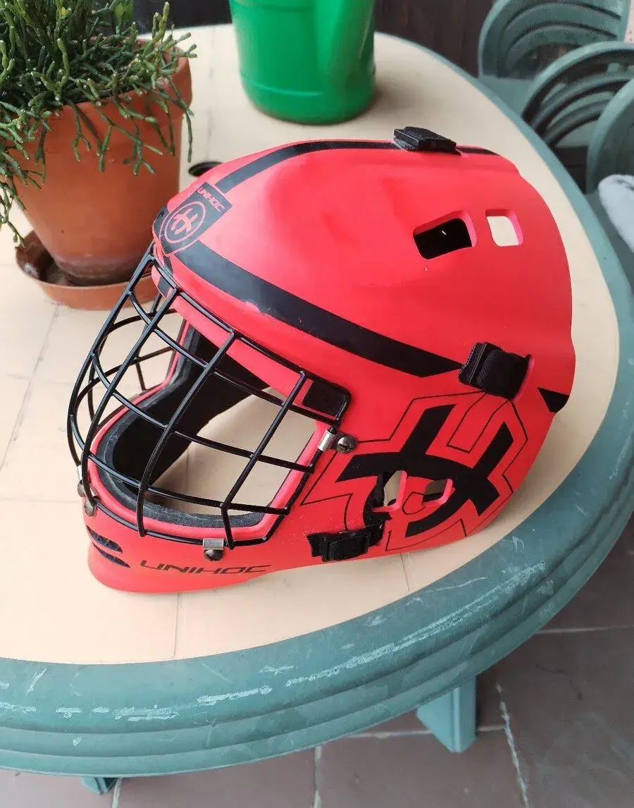 Juniorská maska na florbal Unihoc SHIELD red