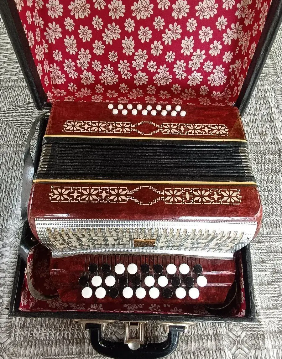 Retro dětská harmonika z 80 let