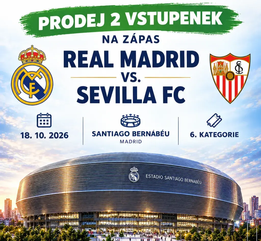 Dvě vstupenky na zápas Real Madrid vs Sevilla 18.10.2026 - 6