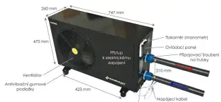 Tepelné čerpadlo Hanscraft Hitachi Elite 25 - 5 kW