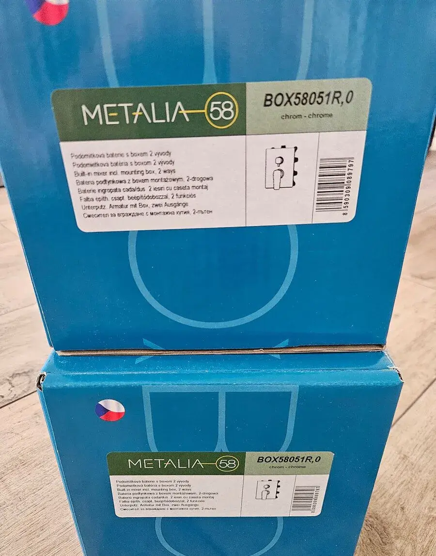 2x podomítková sprchová baterie Novaservis Metalia