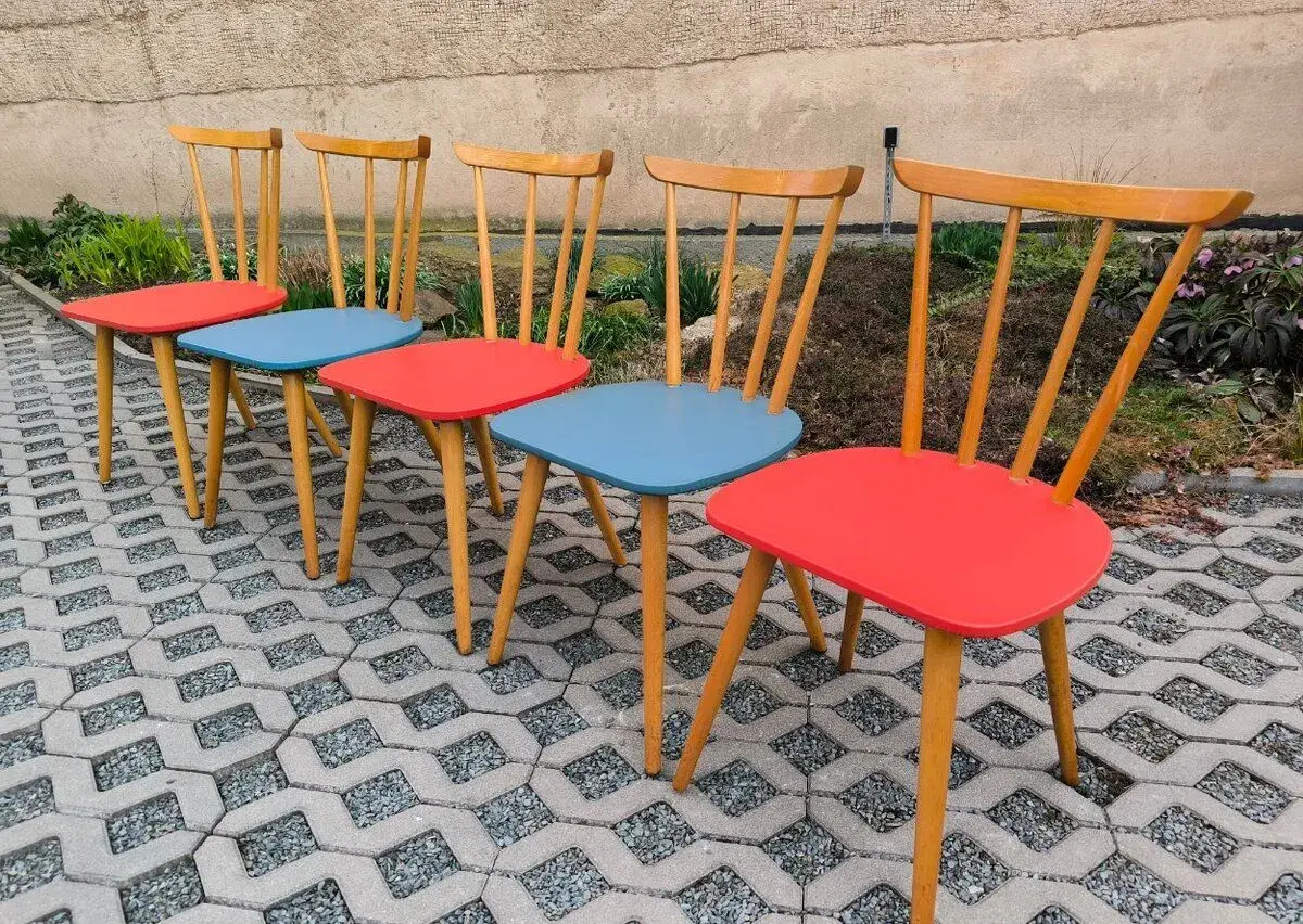 Retro jídelní židle NDR - Brusel 50-60. léta