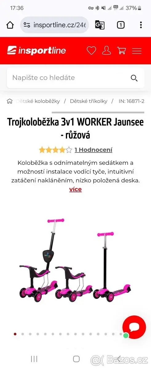 Koloběžka 3v1
